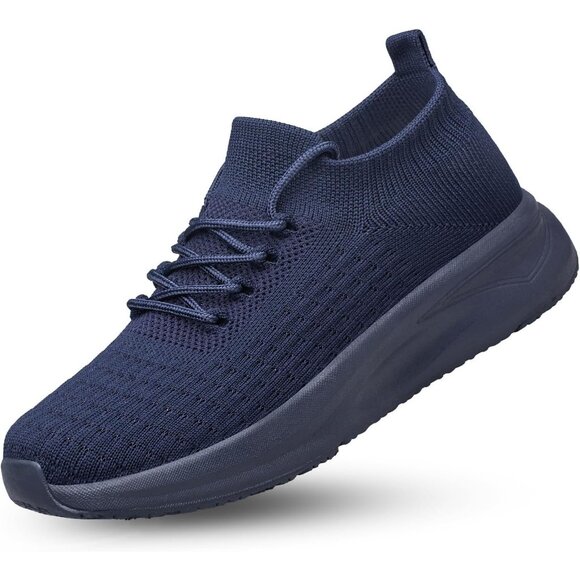 Men's Comfort Casual Running Walking Slip OnSneakers Dark Navy Blue Shoes